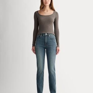 Everlane Women's Way-High® Slim Jean in Indigo Blue, Size 31, Cotton/Denim